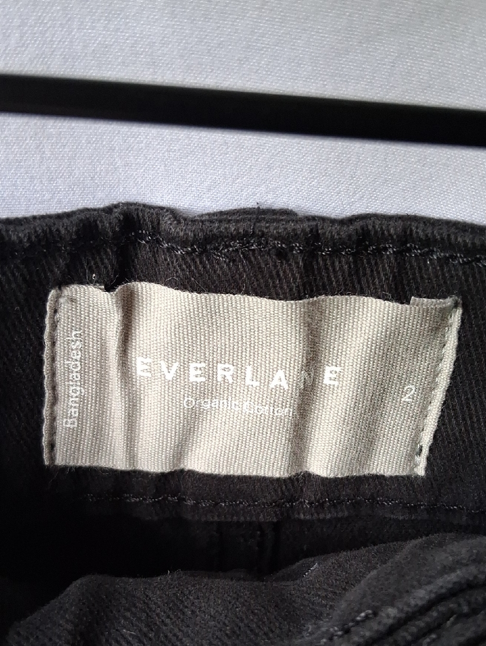 Everlane The Organic Wide Leg Pant Black Jeans 2 - Picture 2 of 9